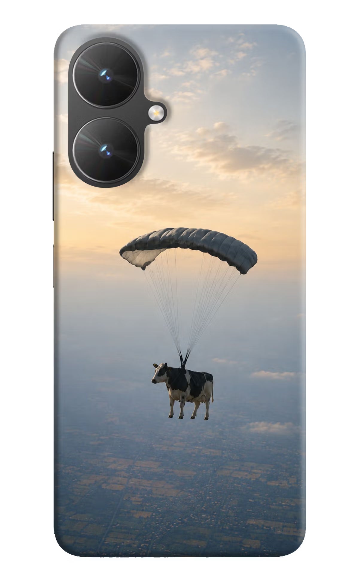 Skydiving Cow Poco M6 5G Back Cover