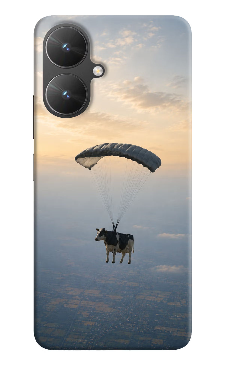 Skydiving Cow Poco M6 5G Back Cover, Hard case