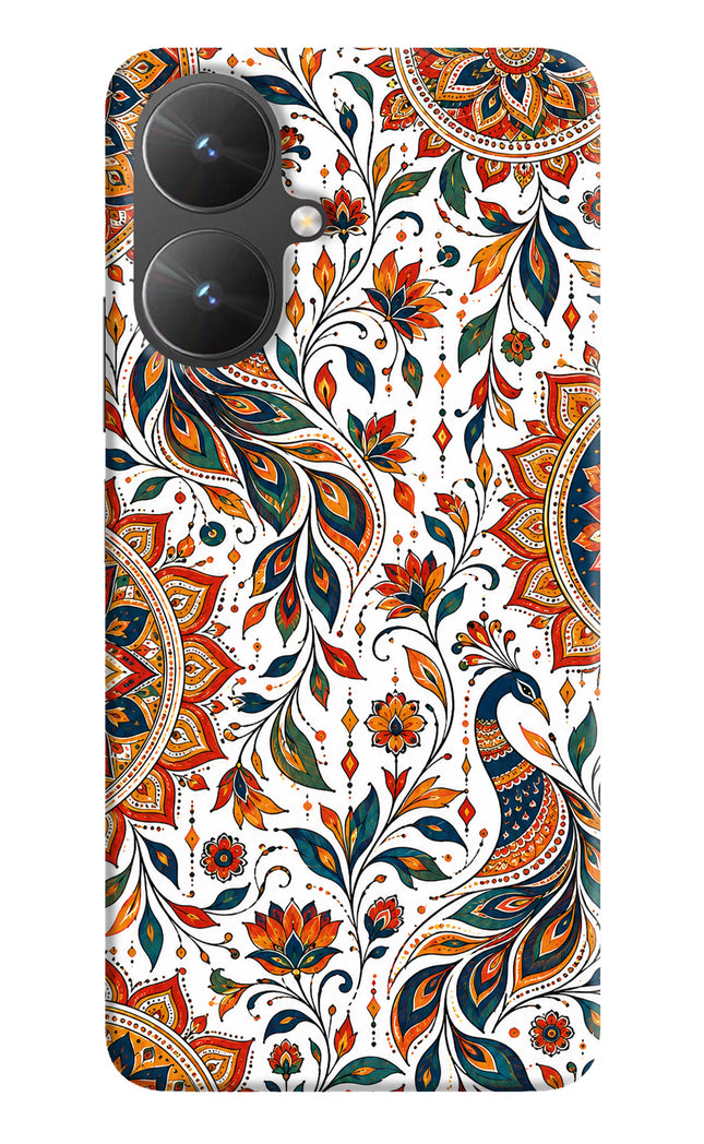 White Mayura Poco M6 5G Hard Case Back Cover by Casekaro