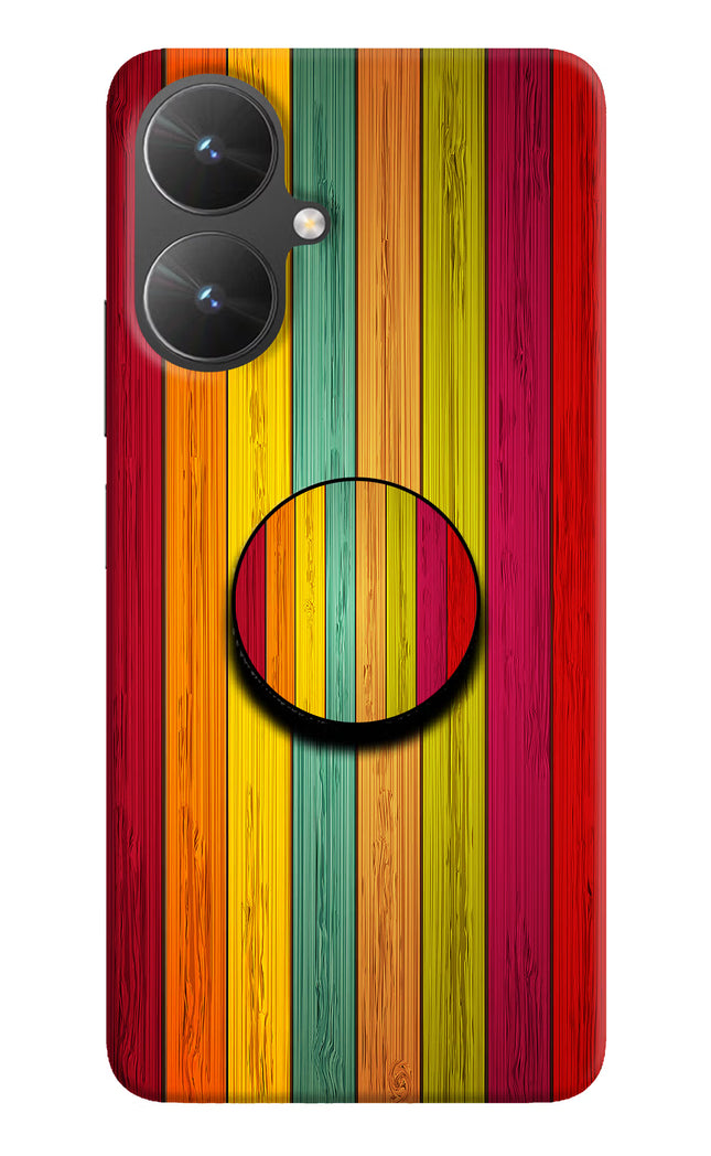 Multicolor Wooden Poco M6 5G Pop Case by Casekaro