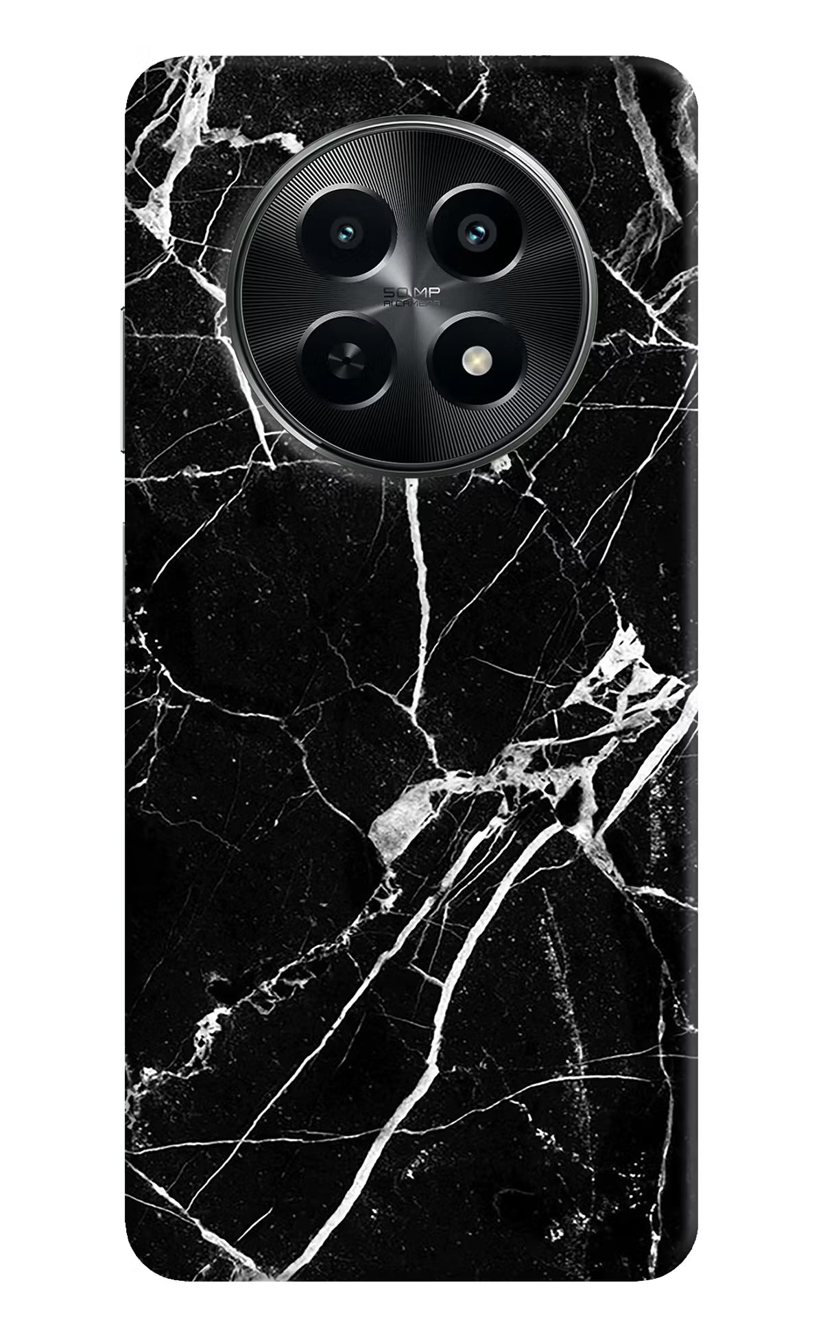 Black Marble Pattern Realme C65 5G Hard Case Back Cover by Casekaro