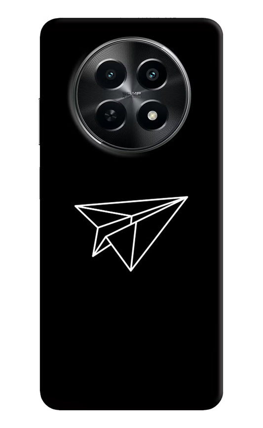 Paper Plane White Realme C65 5G Hard Case Back Cover by Casekaro