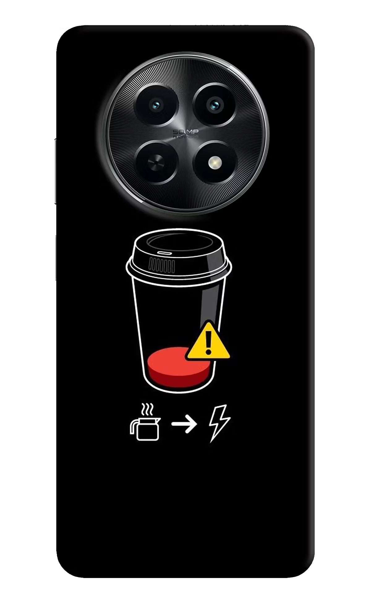 Coffee Realme C65 5G Hard Case Back Cover by Casekaro