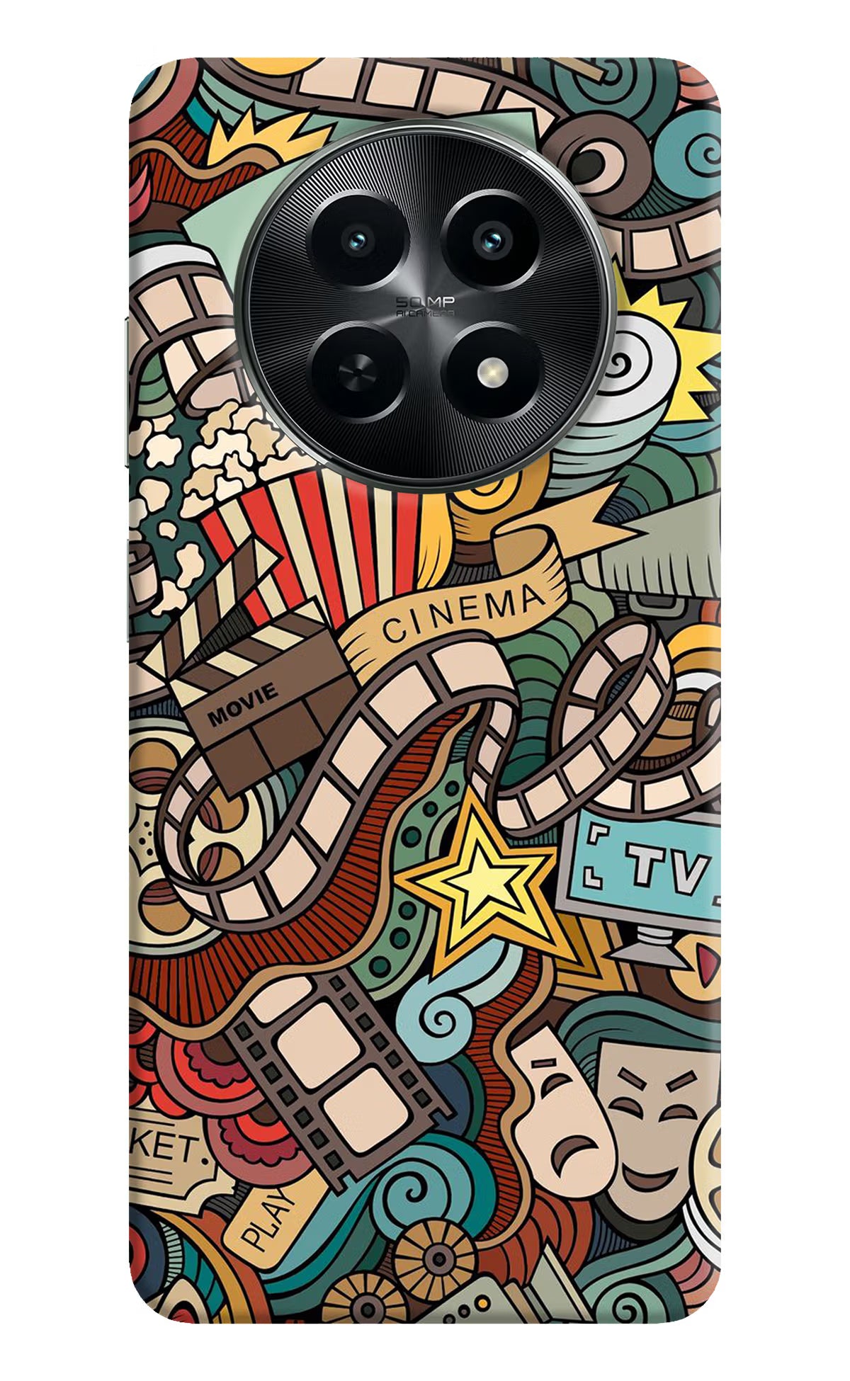 Cinema Abstract Realme C65 5G Hard Case Back Cover by Casekaro