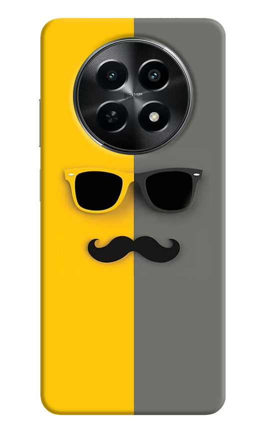 Sunglasses with Mustache Realme C65 5G Hard Case Back Cover by Casekaro
