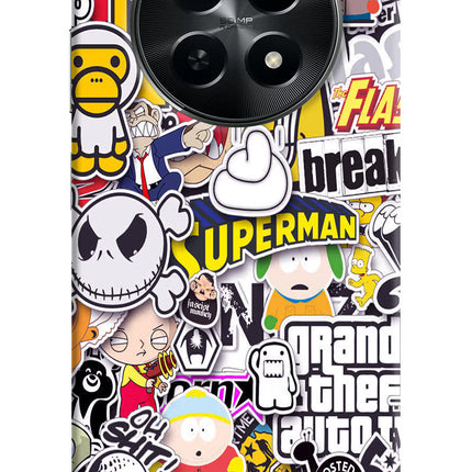 Sticker Bomb Realme C65 5G Hard Case Back Cover by Casekaro