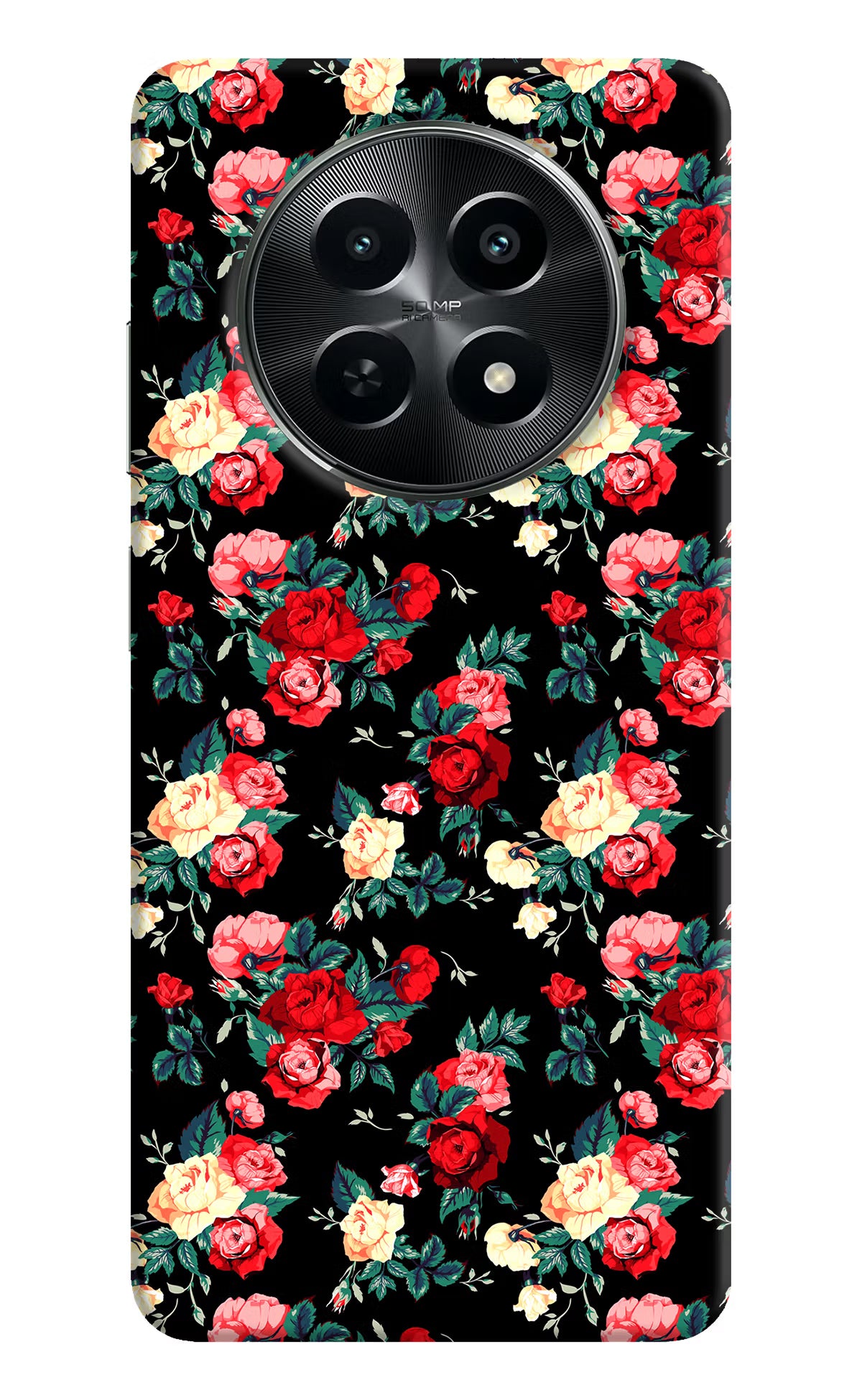Rose Pattern Realme C65 5G Hard Case Back Cover by Casekaro
