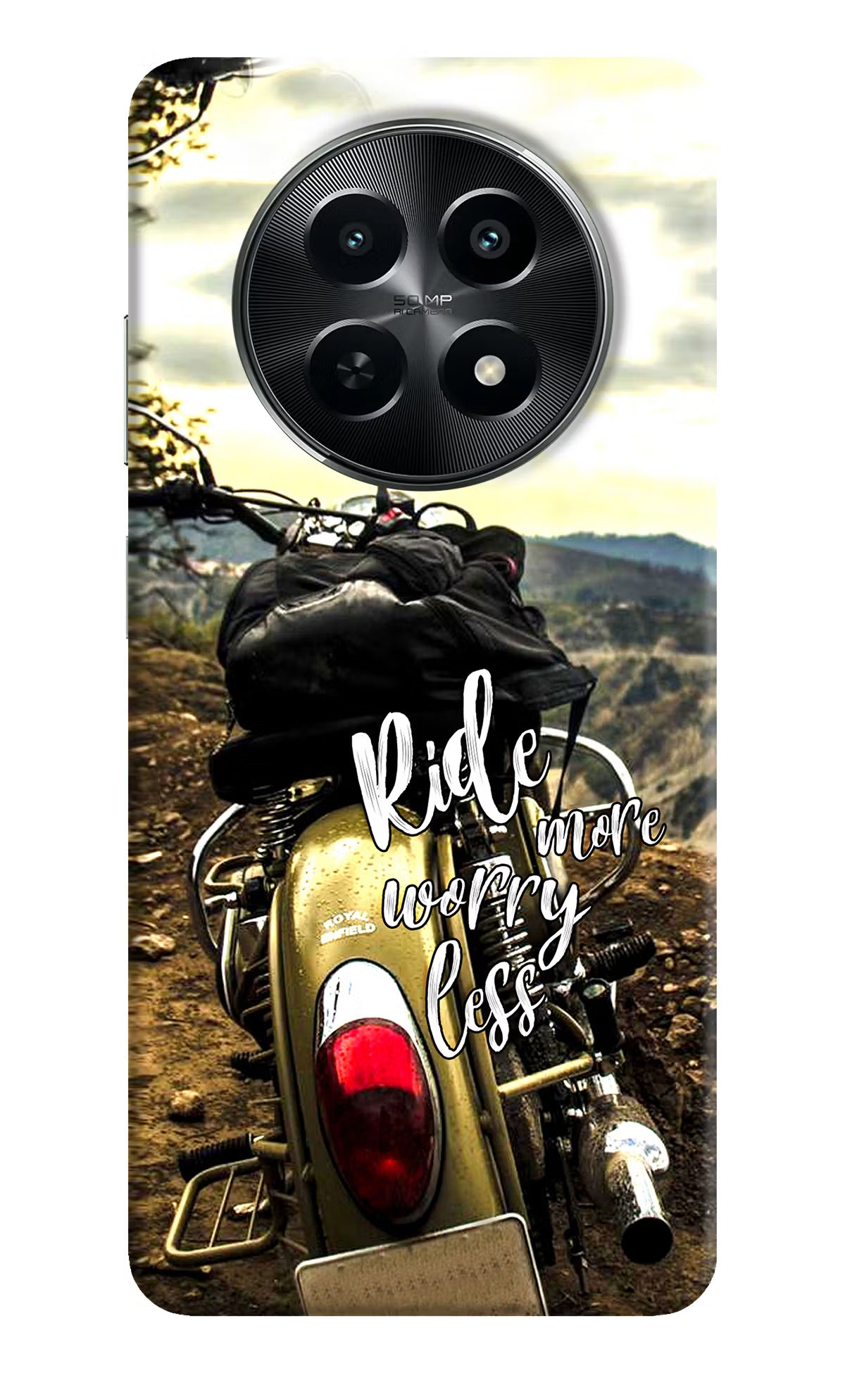 Ride More Worry Less Realme C65 5G Hard Case Back Cover by Casekaro
