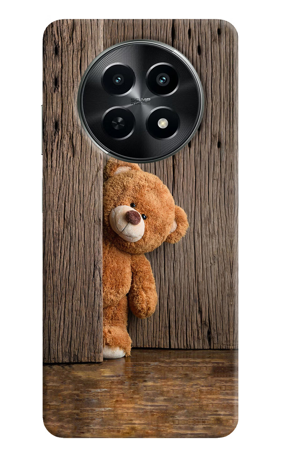 Teddy Wooden Realme C65 5G Back Cover, Hard case
