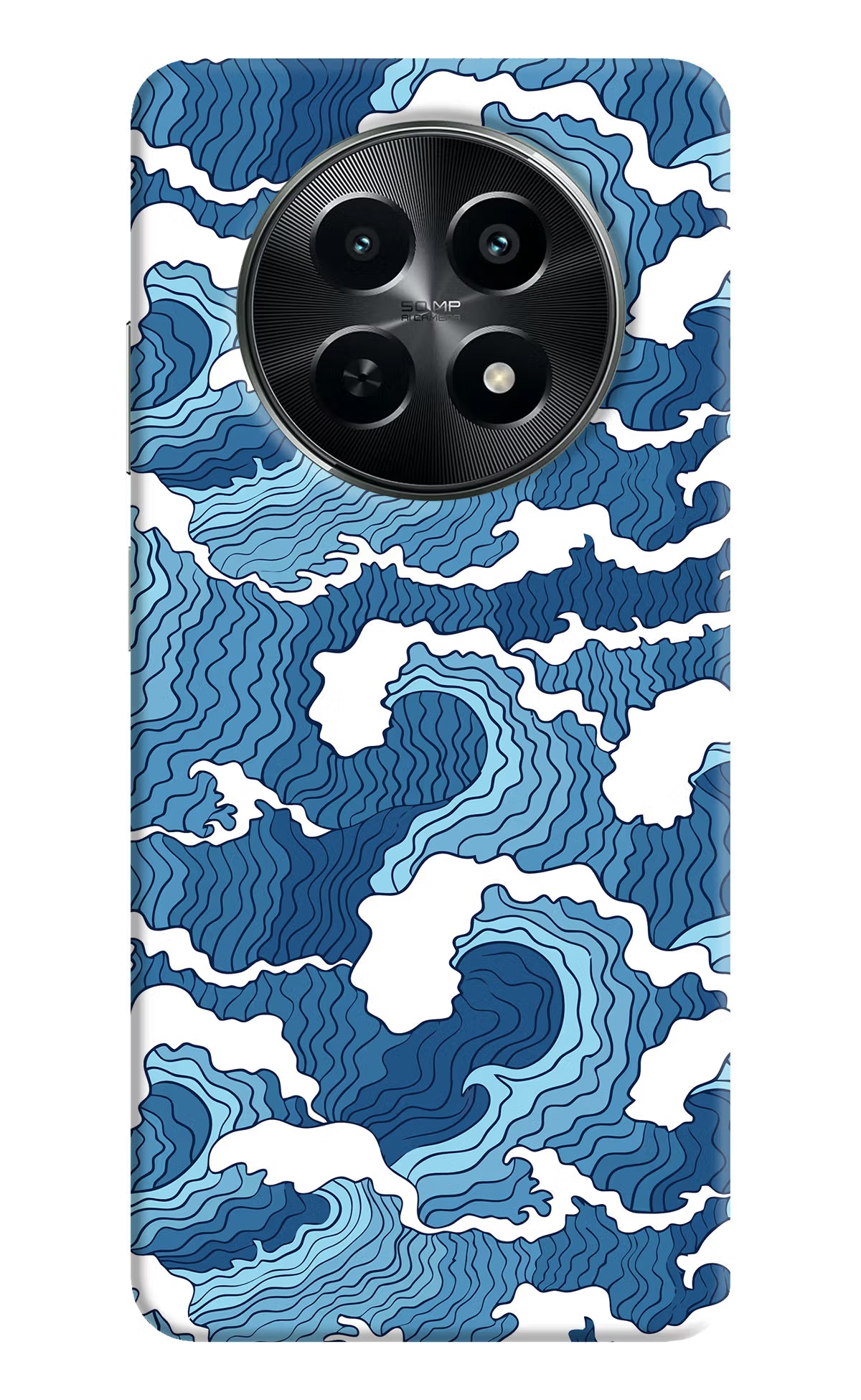 Blue Waves Realme C65 5G Hard Case Back Cover by Casekaro