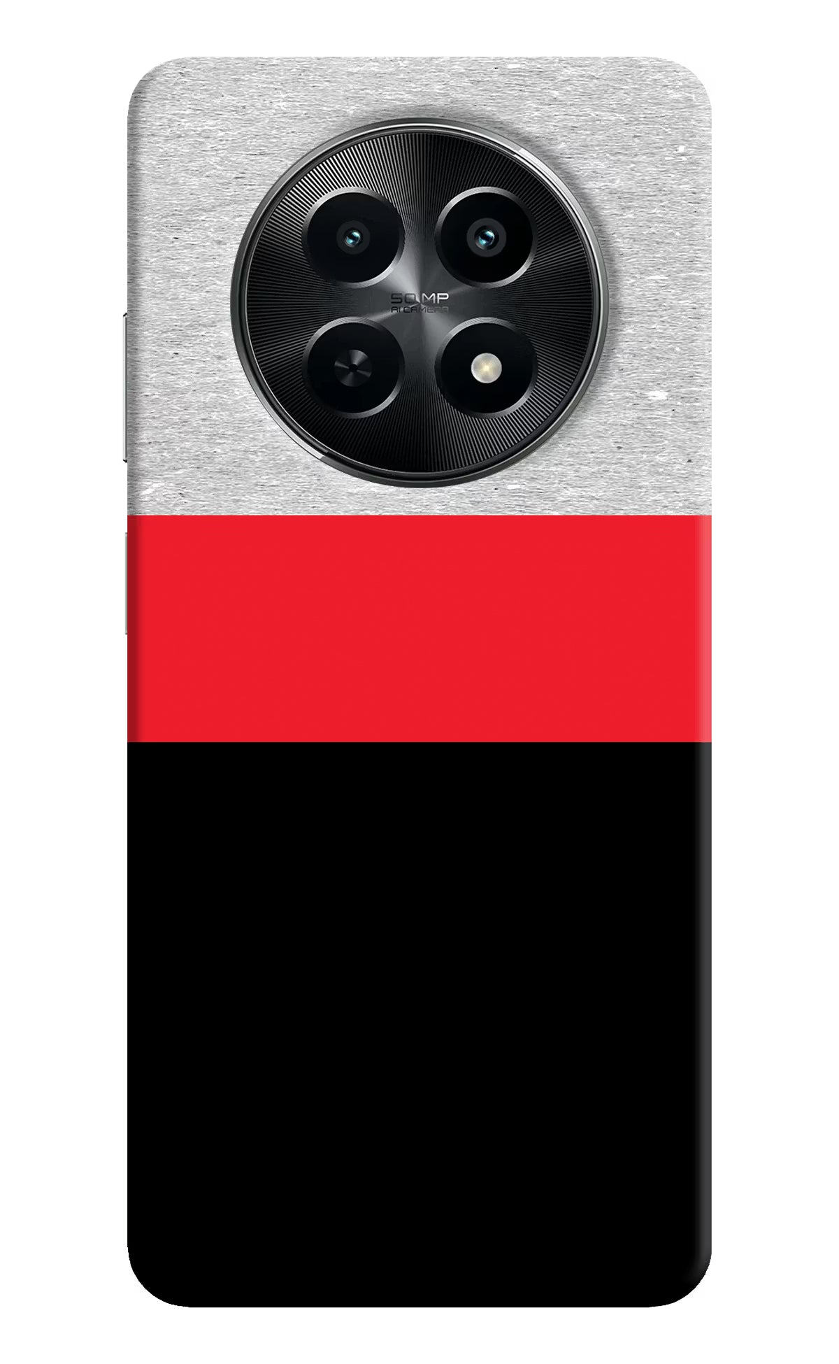 Tri Color Pattern Realme C65 5G Hard Case Back Cover by Casekaro