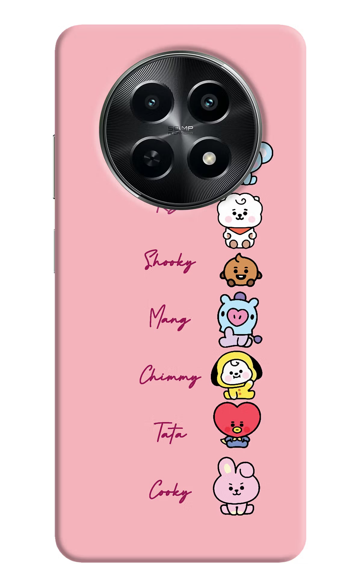 BTS names Realme C65 5G Hard Case Back Cover by Casekaro