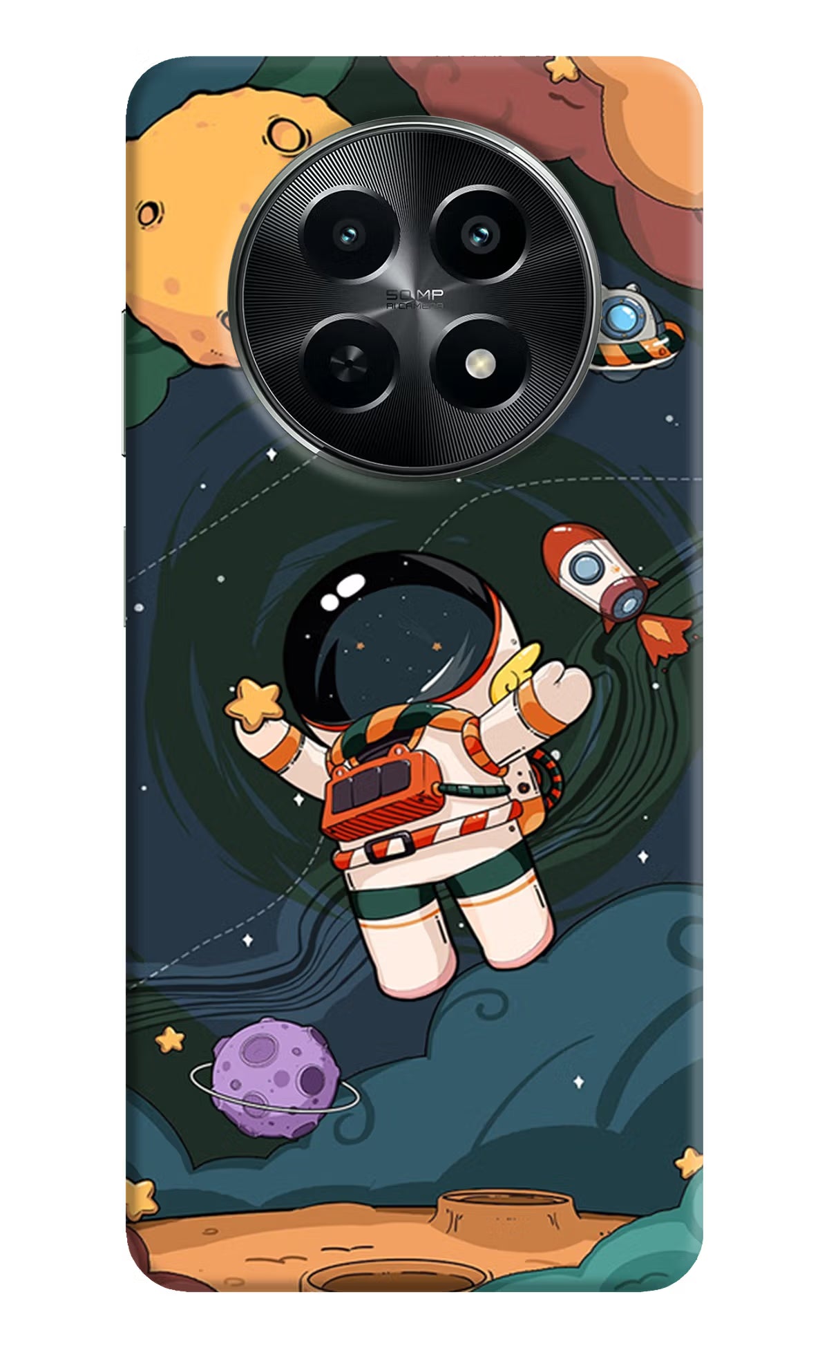 Cartoon Astronaut Realme C65 5G Hard Case Back Cover by Casekaro