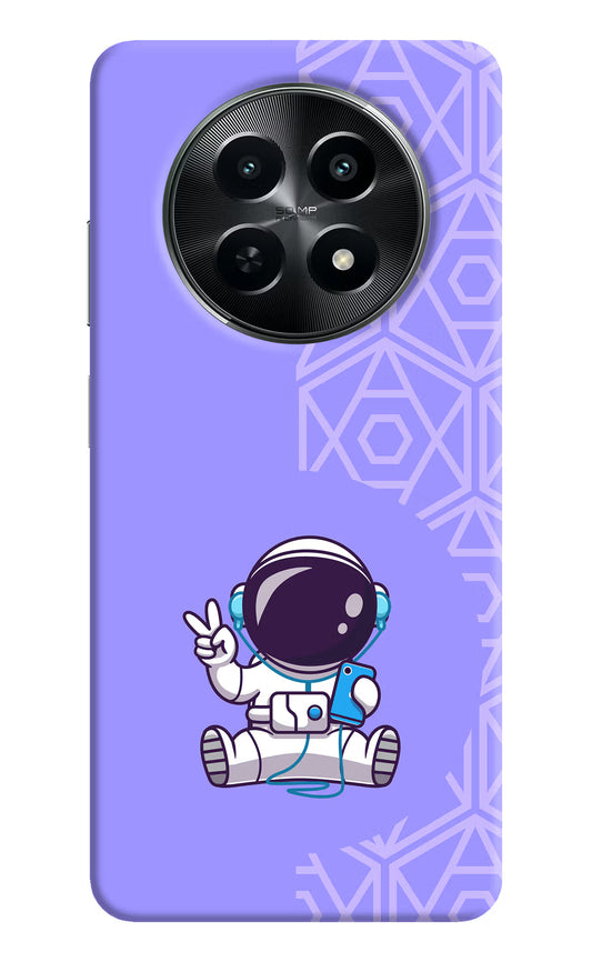 Cute Astronaut Chilling Realme C65 5G Hard Case Back Cover by Casekaro