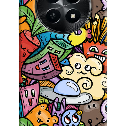 Veggie Doodle Realme C65 5G Hard Case Back Cover by Casekaro