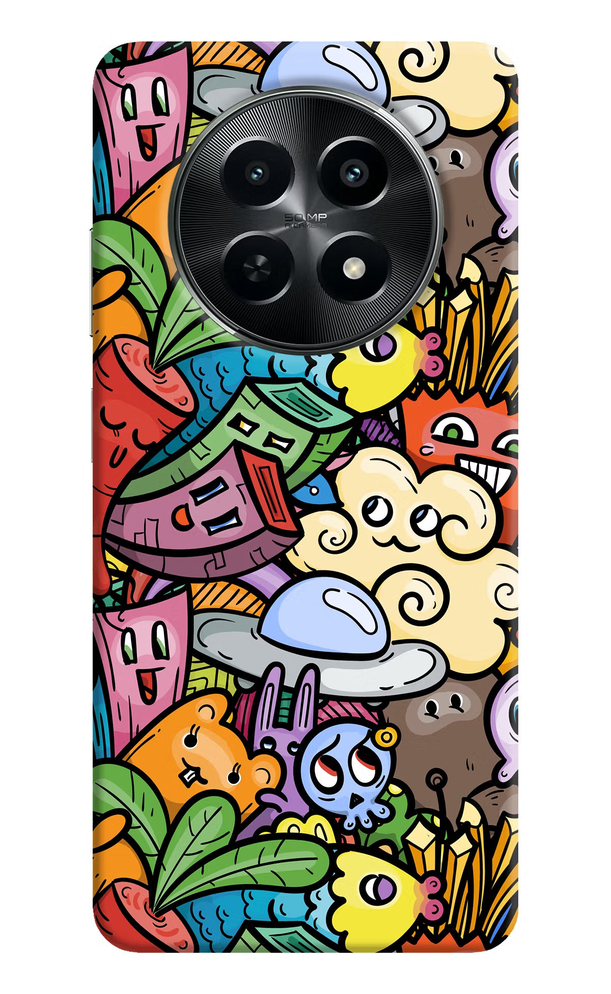 Veggie Doodle Realme C65 5G Hard Case Back Cover by Casekaro