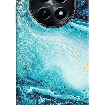 Blue Glitter Marble Realme C65 5G Hard Case Back Cover by Casekaro