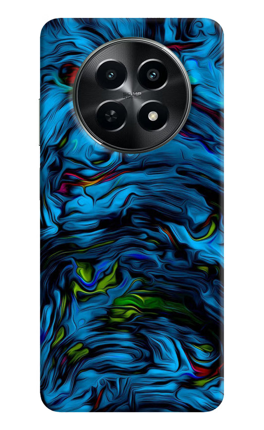 Dark Blue Abstract Realme C65 5G Hard Case Back Cover by Casekaro