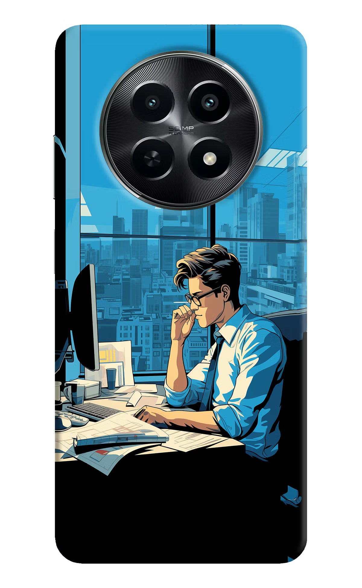 Focused Hustler (AI Generated) Realme C65 5G Hard Case Back Cover by Casekaro