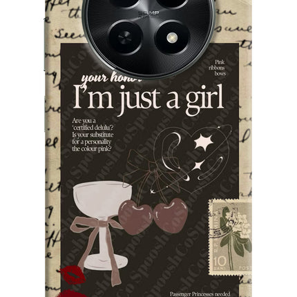 I am just a girl Realme C65 5G Hard Case Back Cover by Casekaro
