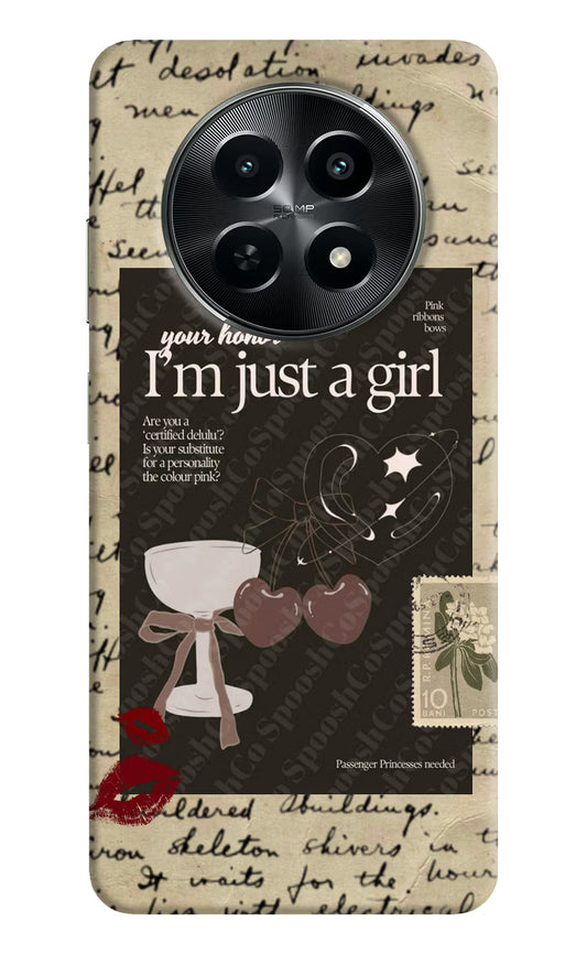 I am just a girl Realme C65 5G Hard Case Back Cover by Casekaro