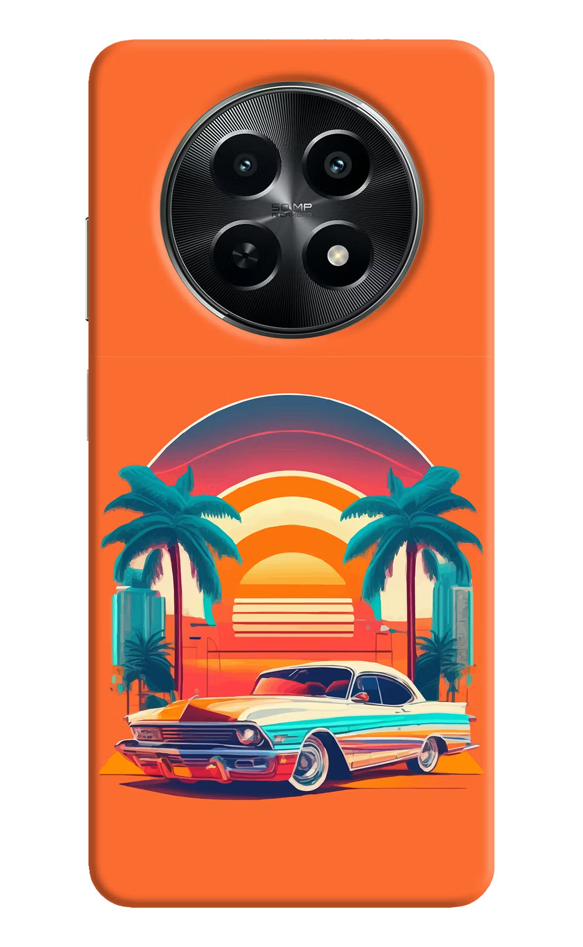 Palm Drive 80s Realme C65 5G Hard Case Back Cover by Casekaro