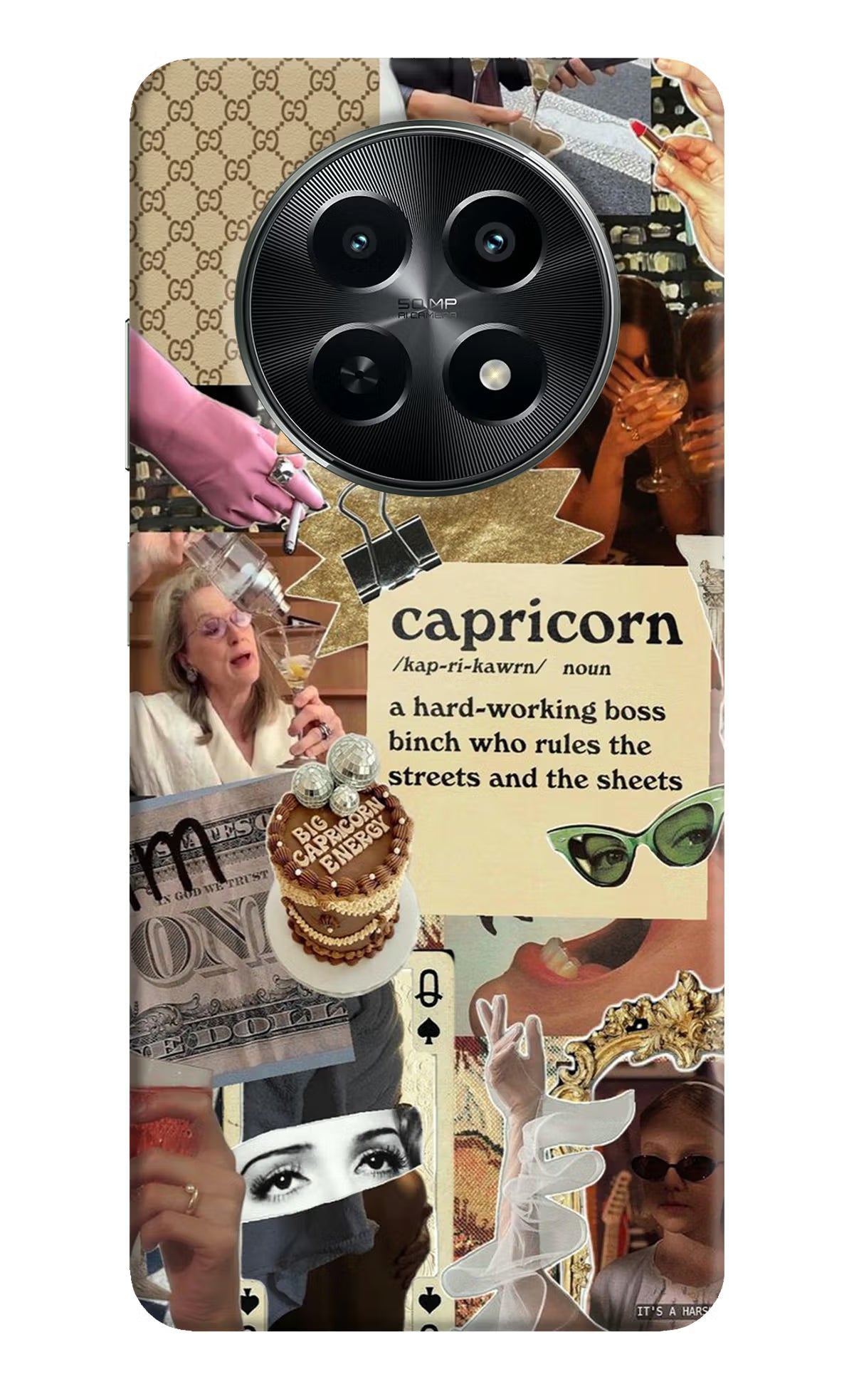Capricorn Zodiac Realme C65 5G Hard Case Back Cover by Casekaro