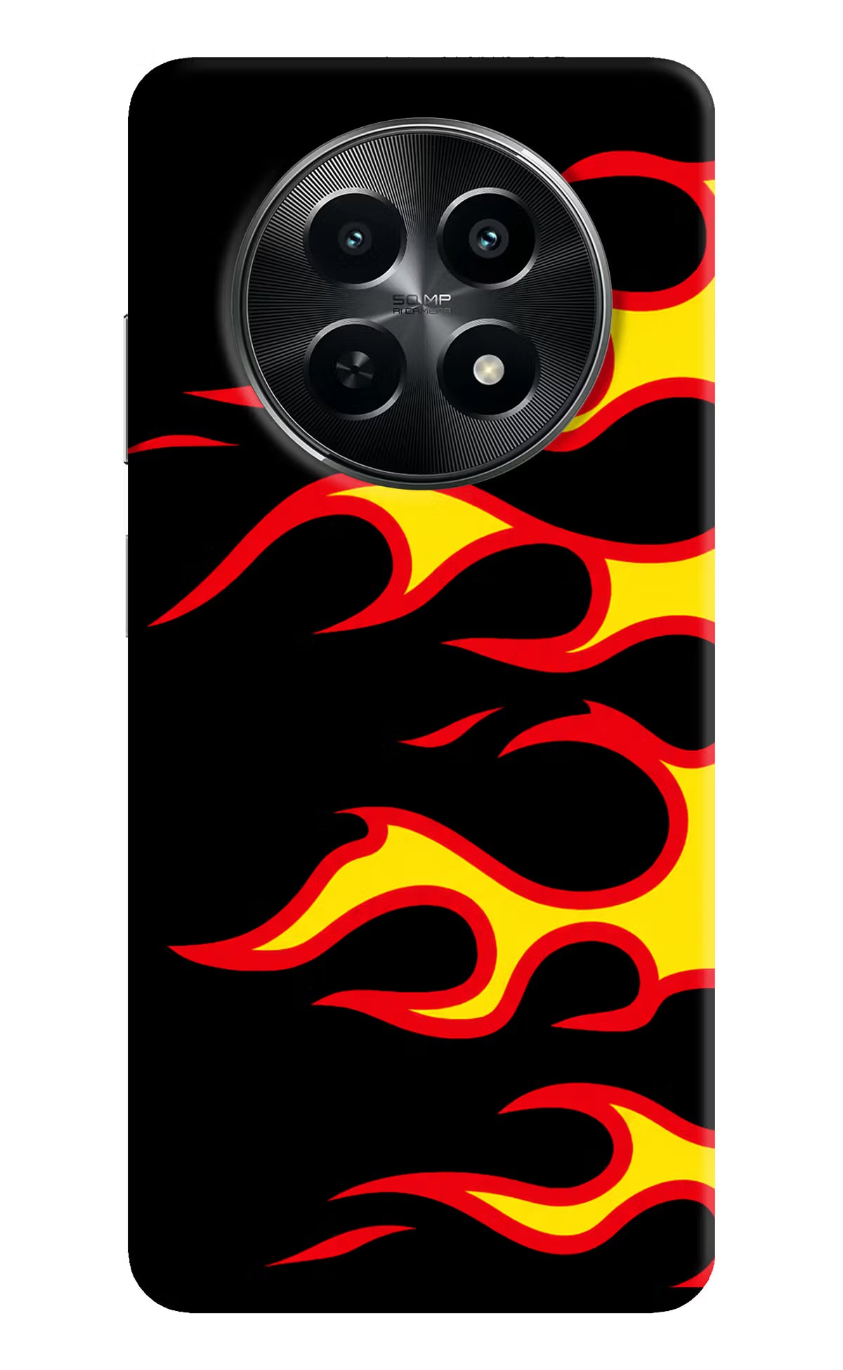 Side Sweep Flames Realme C65 5G Hard Case Back Cover by Casekaro