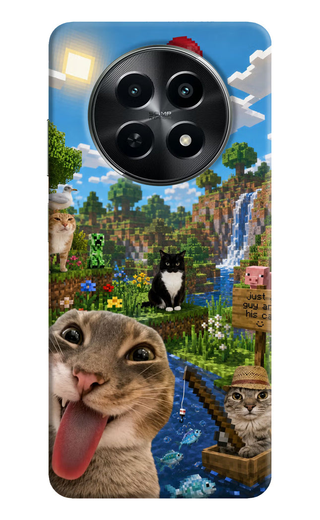 Minecraft Cat Chaos Realme C65 5G Hard Case Back Cover by Casekaro