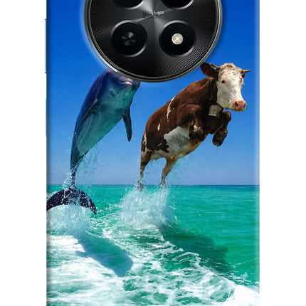 Dolphin vs Cow Realme C65 5G Hard Case Back Cover by Casekaro