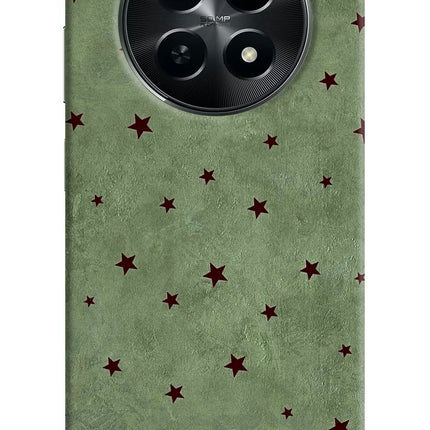 Green Stars Realme C65 5G Hard Case Back Cover by Casekaro