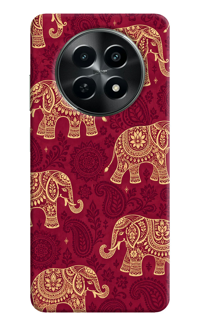 Maroon Elephant Realme C65 5G Hard Case Back Cover by Casekaro
