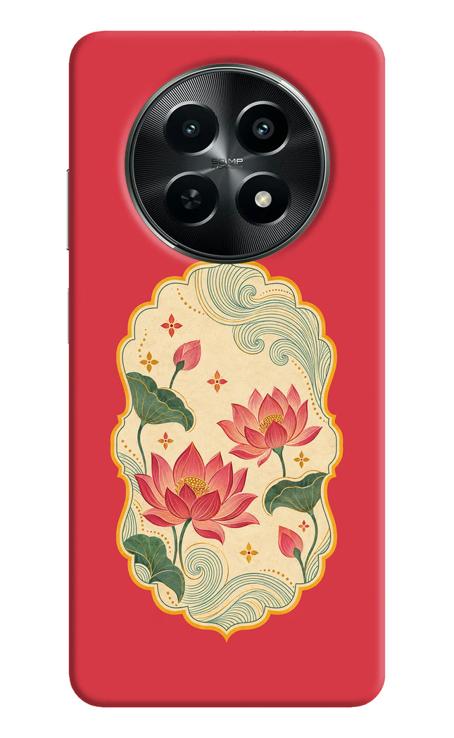 Pink Lotus Realme C65 5G Hard Case Back Cover by Casekaro
