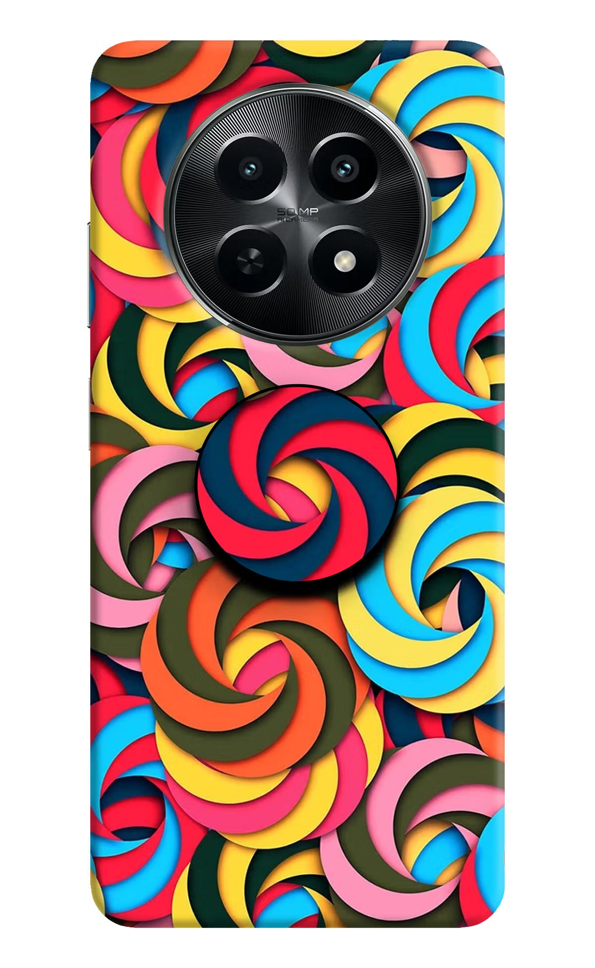 Spiral Pattern Realme C65 5G Pop Case by Casekaro