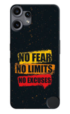 No Fear No Limits No Excuse CMF by Nothing Phone 2 Pro Hard Case Back Cover by Casekaro