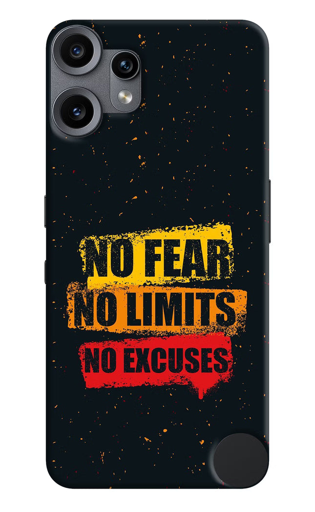 No Fear No Limits No Excuse CMF by Nothing Phone 2 Pro Hard Case Back Cover by Casekaro
