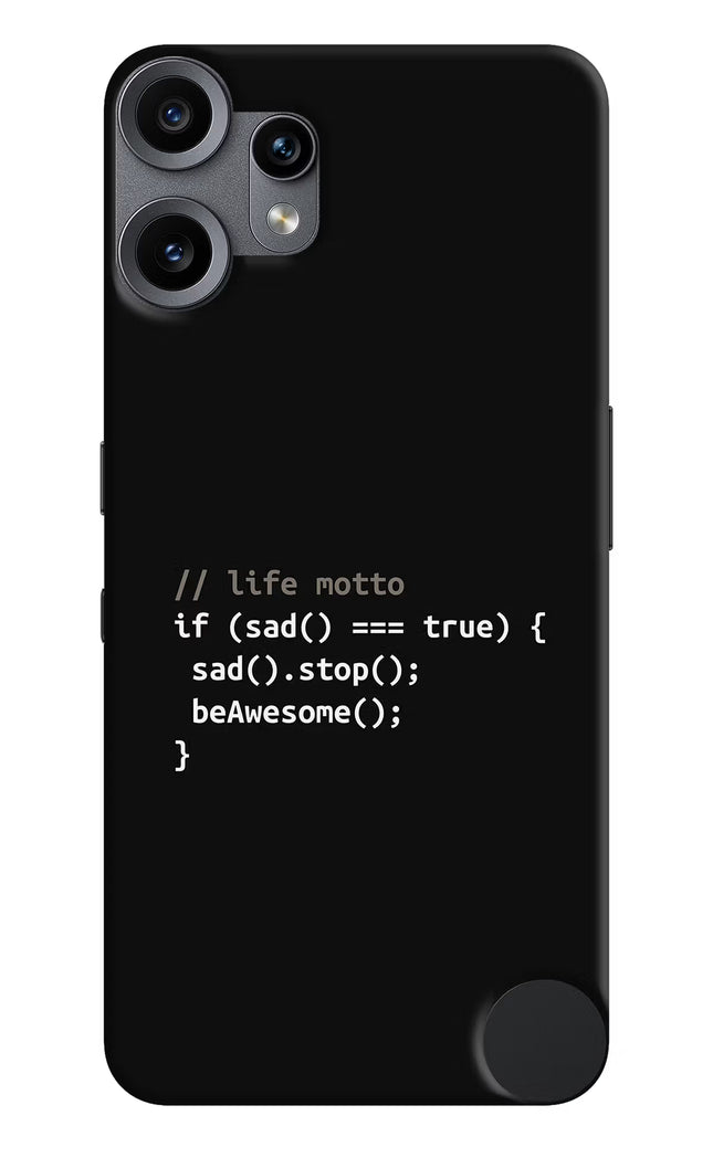 Life Motto Code CMF by Nothing Phone 2 Pro Hard Case Back Cover by Casekaro