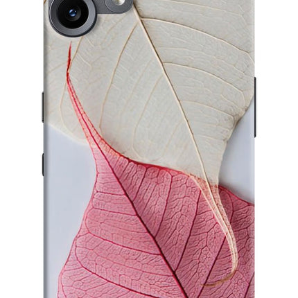 White Pink Leaf CMF by Nothing Phone 2 Pro Hard Case Back Cover by Casekaro