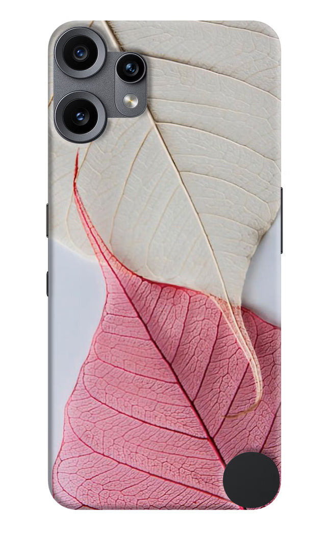 White Pink Leaf CMF by Nothing Phone 2 Pro Hard Case Back Cover by Casekaro