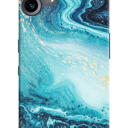 Blue Glitter Marble CMF by Nothing Phone 2 Pro Hard Case Back Cover by Casekaro