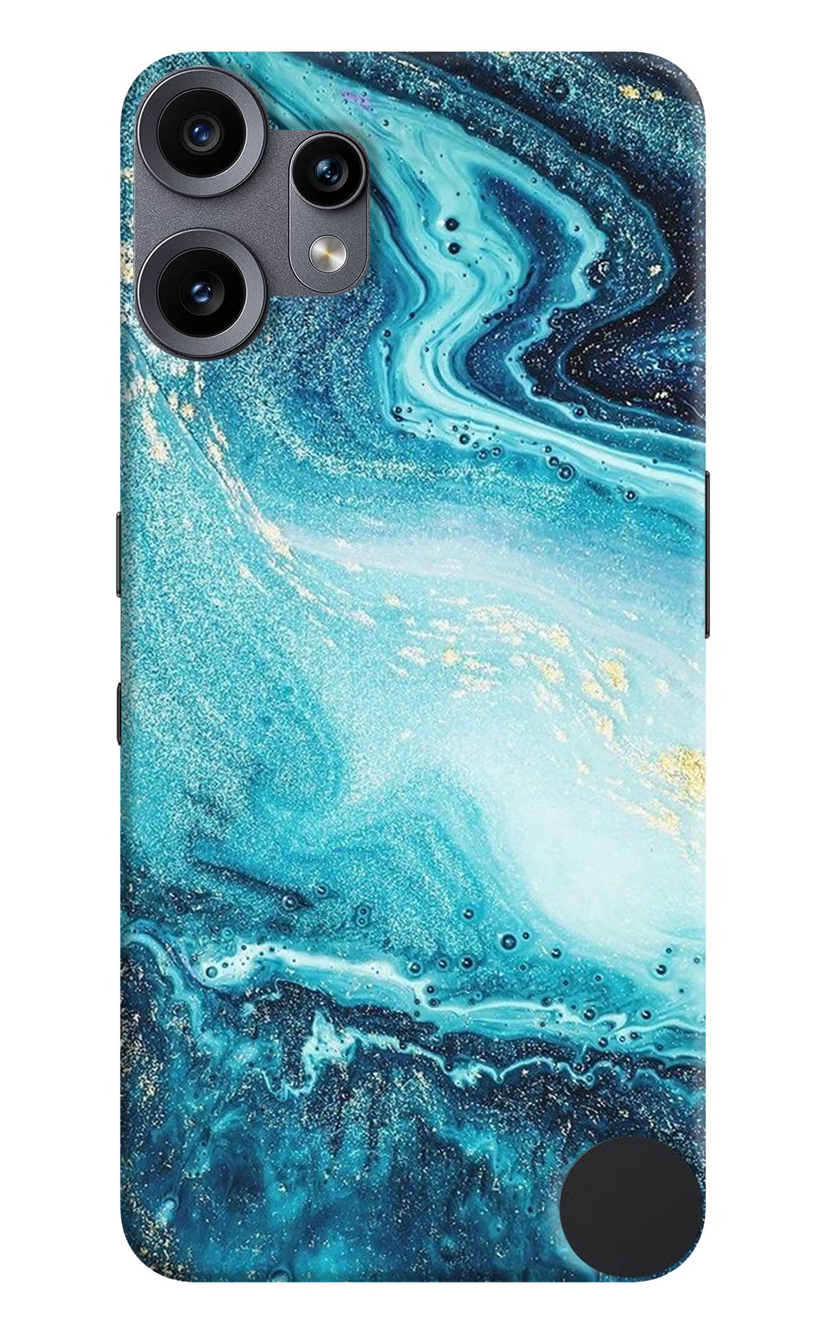 Blue Glitter Marble CMF by Nothing Phone 2 Pro Back Cover