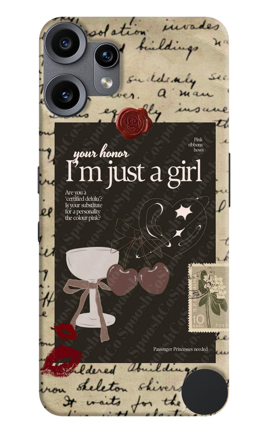I am just a girl CMF by Nothing Phone 2 Pro Back Cover