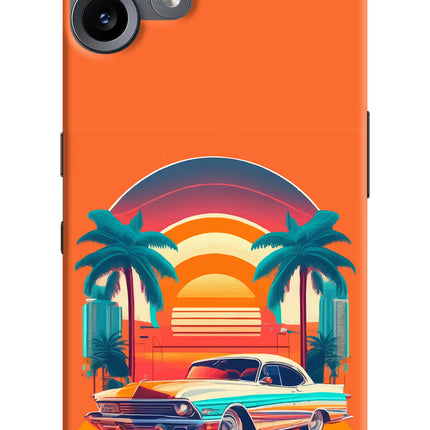 Palm Drive 80s CMF by Nothing Phone 2 Pro Hard Case Back Cover by Casekaro