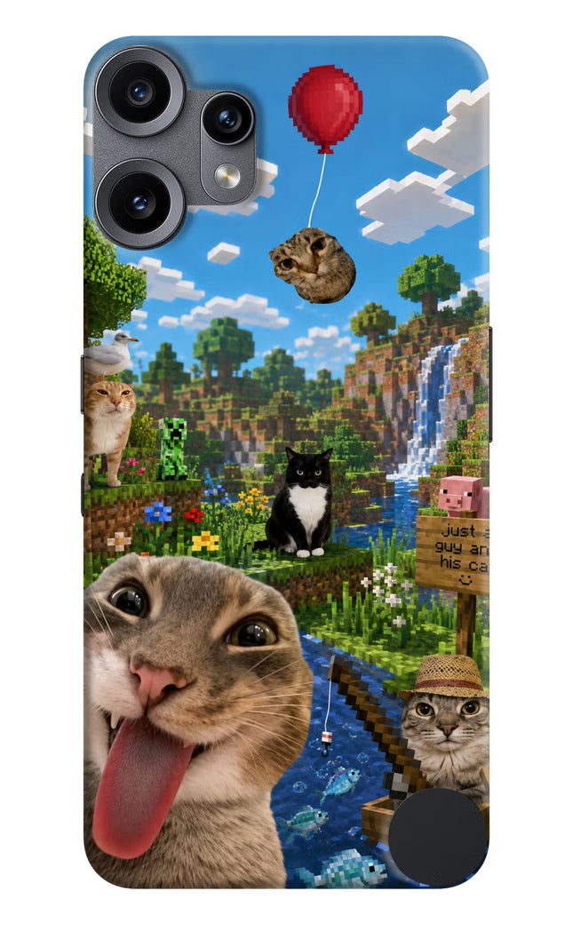 Minecraft Cat Chaos CMF by Nothing Phone 2 Pro Hard Case Back Cover by Casekaro