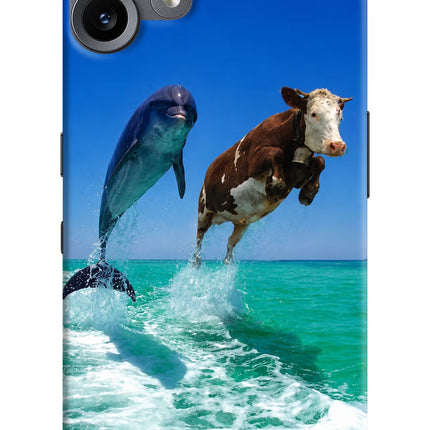 Dolphin vs Cow CMF by Nothing Phone 2 Pro Hard Case Back Cover by Casekaro