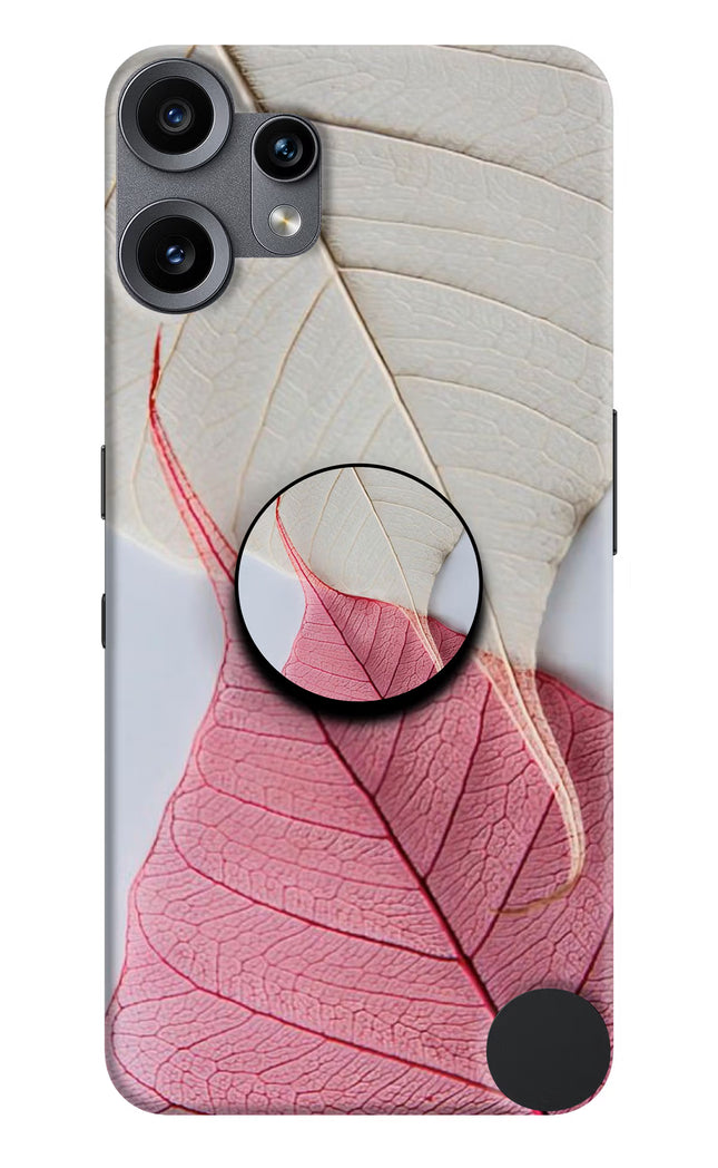 White Pink Leaf CMF by Nothing Phone 2 Pro Pop Case by Casekaro