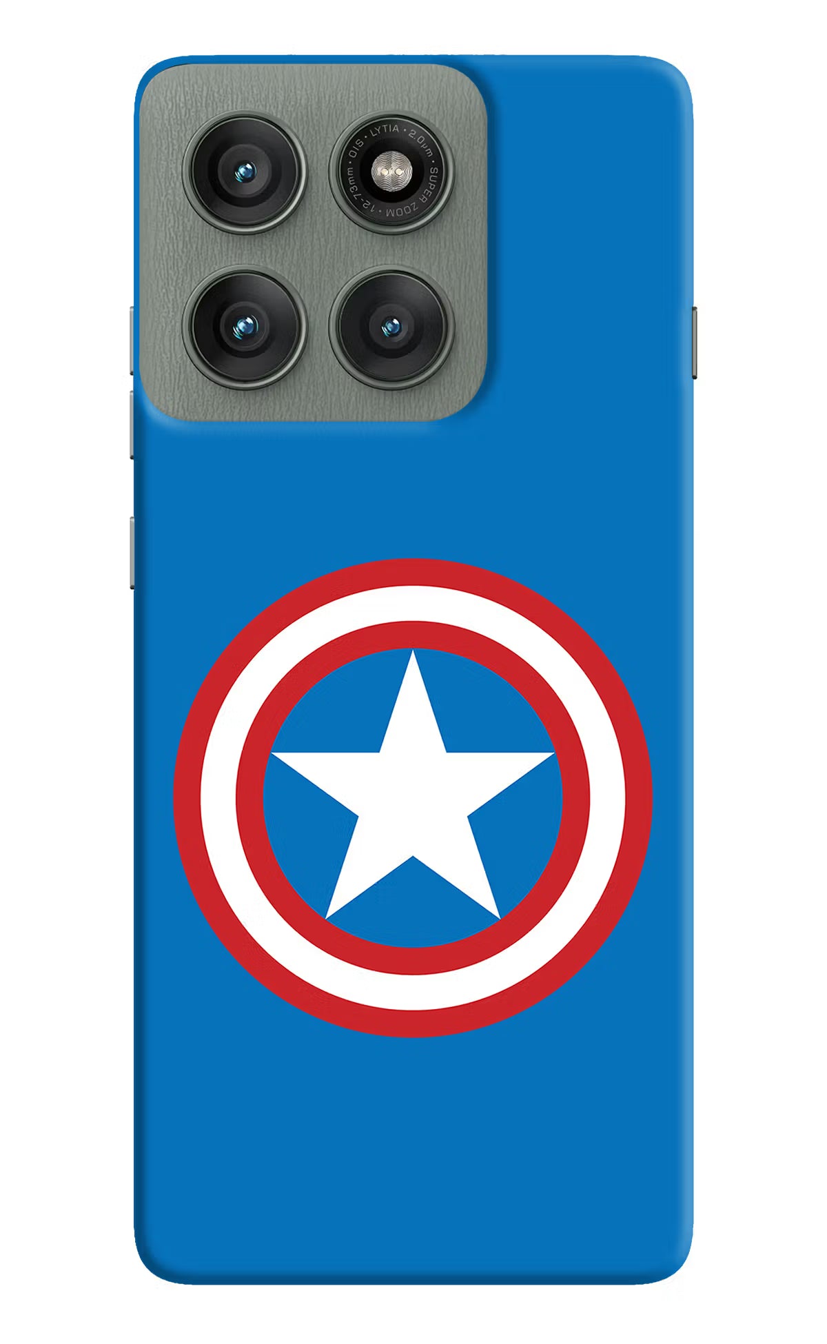 Captain America Logo Moto Edge 60 Pro Hard Case Back Cover by Casekaro