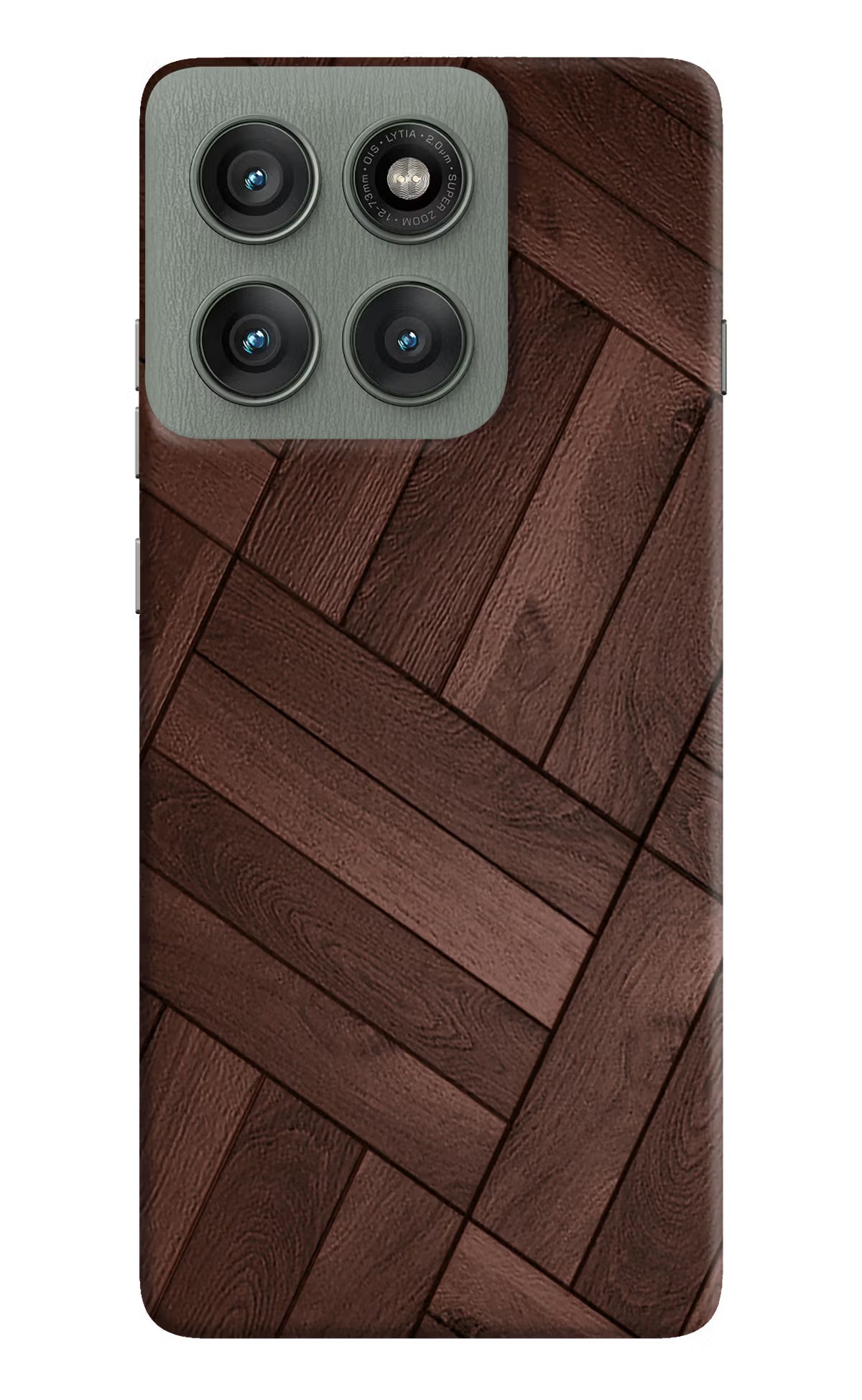 Wooden Texture Design Moto Edge 60 Pro Hard Case Back Cover by Casekaro