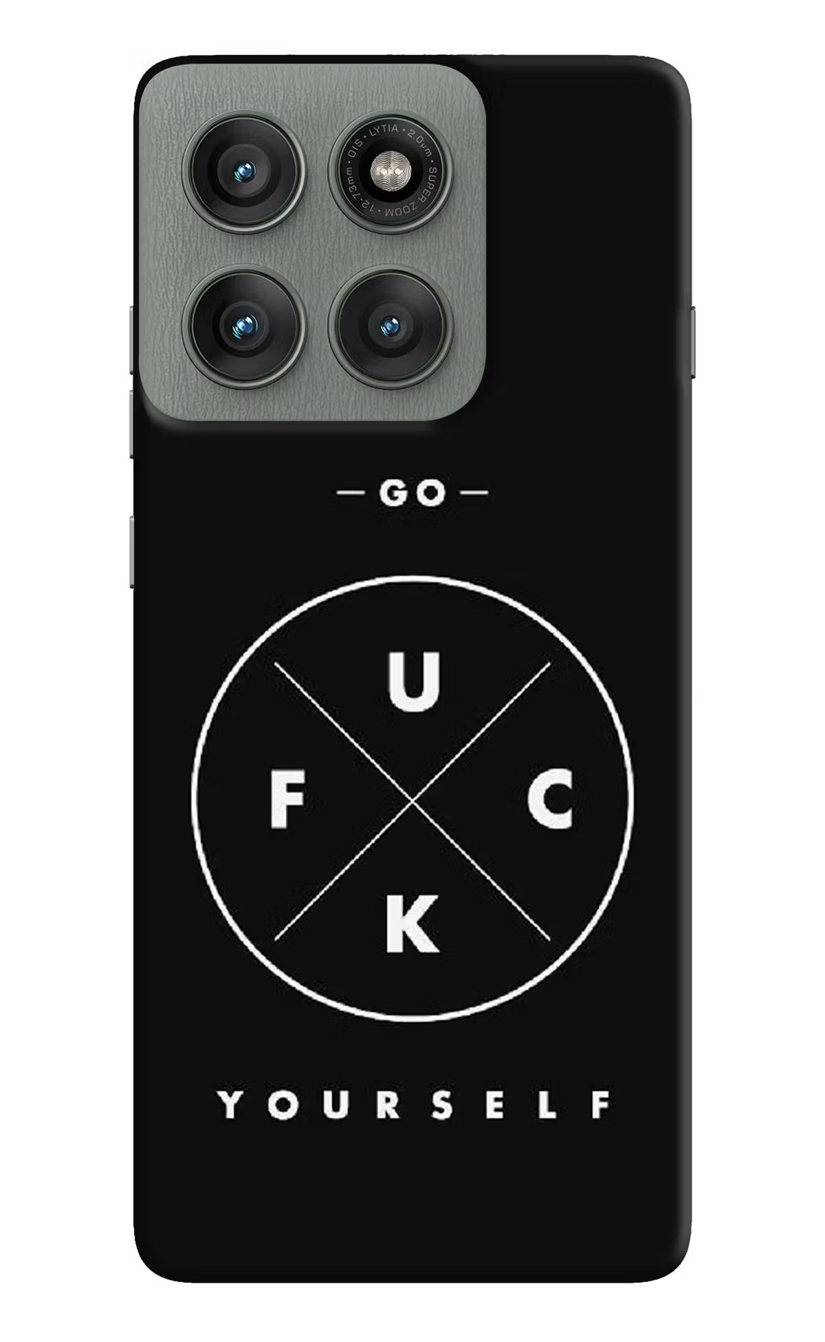 Go Fuck Yourself Moto Edge 60 Pro Hard Case Back Cover by Casekaro