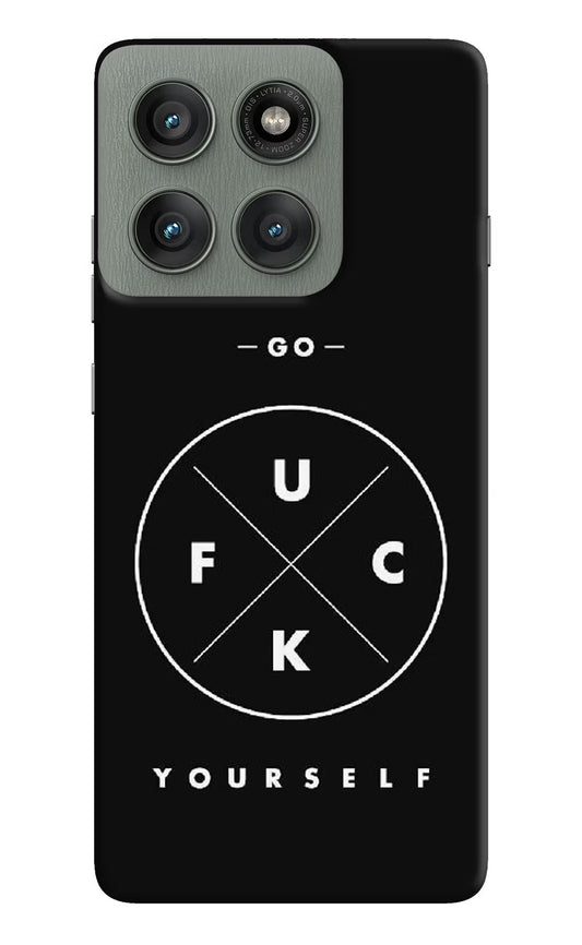 Go Fuck Yourself Moto Edge 60 Pro Hard Case Back Cover by Casekaro
